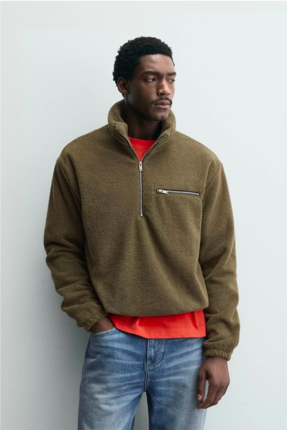 [M]자라 플리스 지퍼 스웨트셔츠 상품이미지2