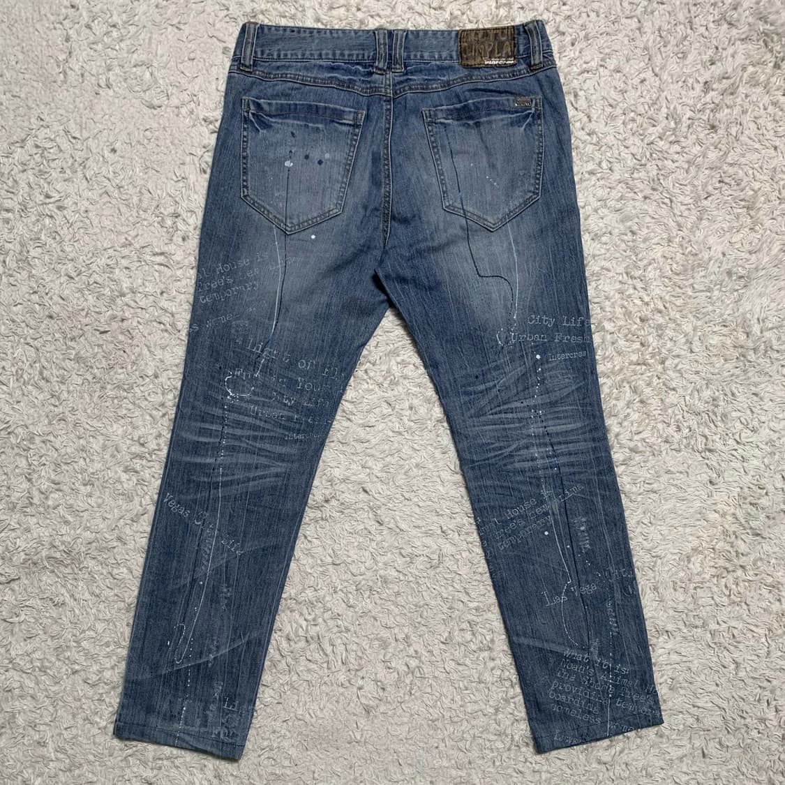 [34] Intercrew 테이퍼드핏 프린팅 데님팬츠 상품이미지2