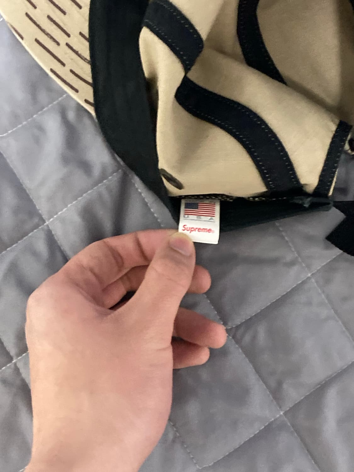 슈프림 베이지 캡 상품이미지2