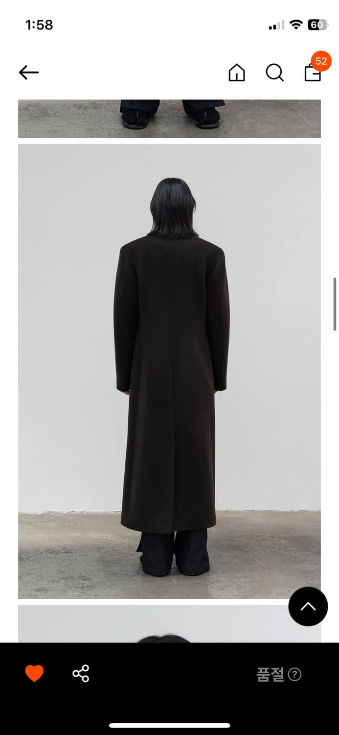 Lowclassic 롱코트 다크 브라운 상품이미지3