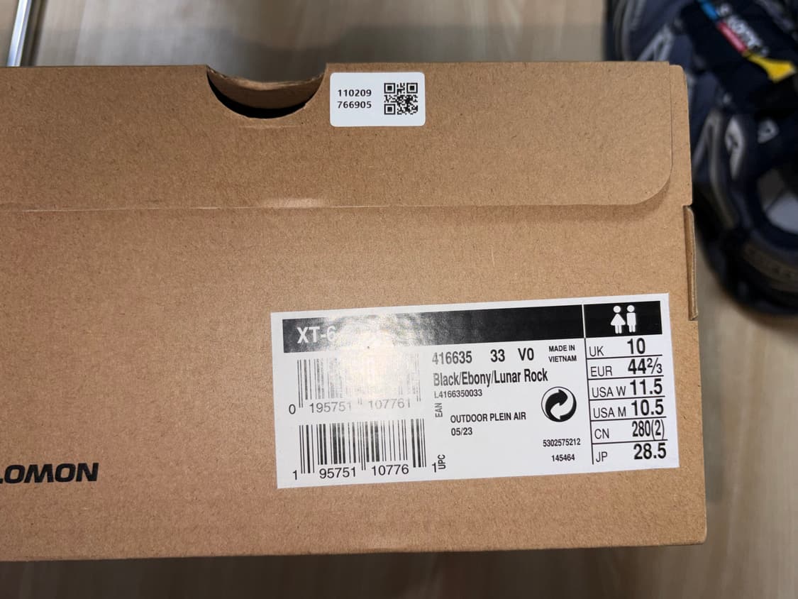 [중고]살로몬 XT-6 고어텍스 블랙 에보니 285mm 상품이미지2