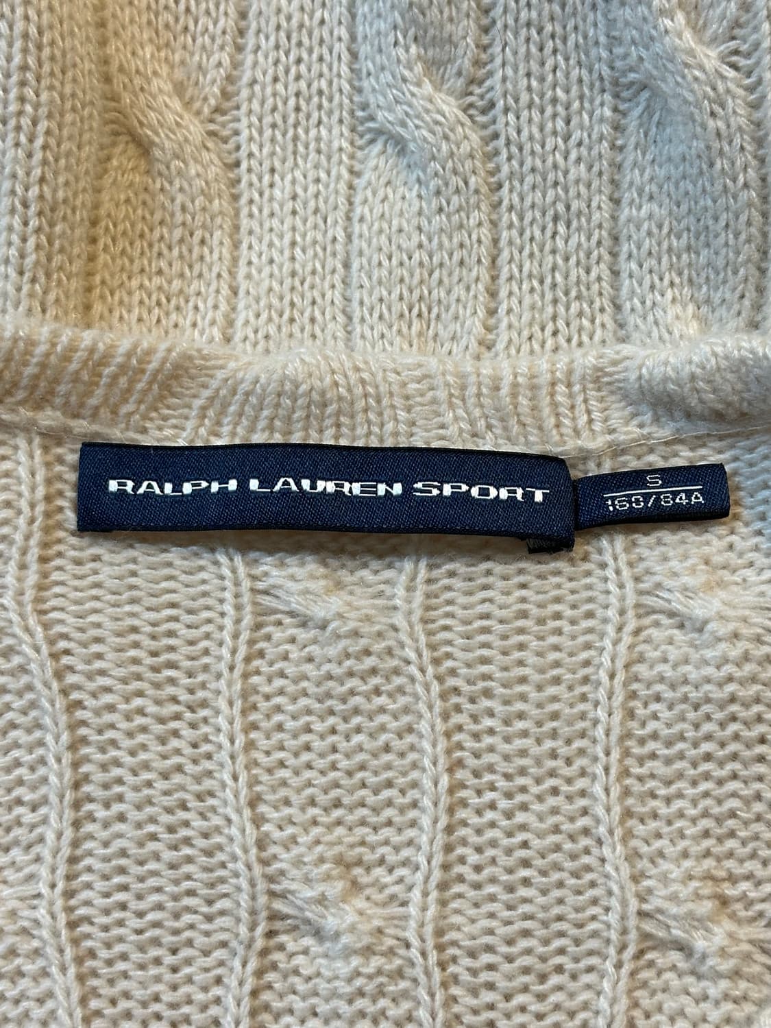 폴로 스포츠 신형 케이블 울 캐시미어 꽈배기 니트 아이보리 상품이미지6