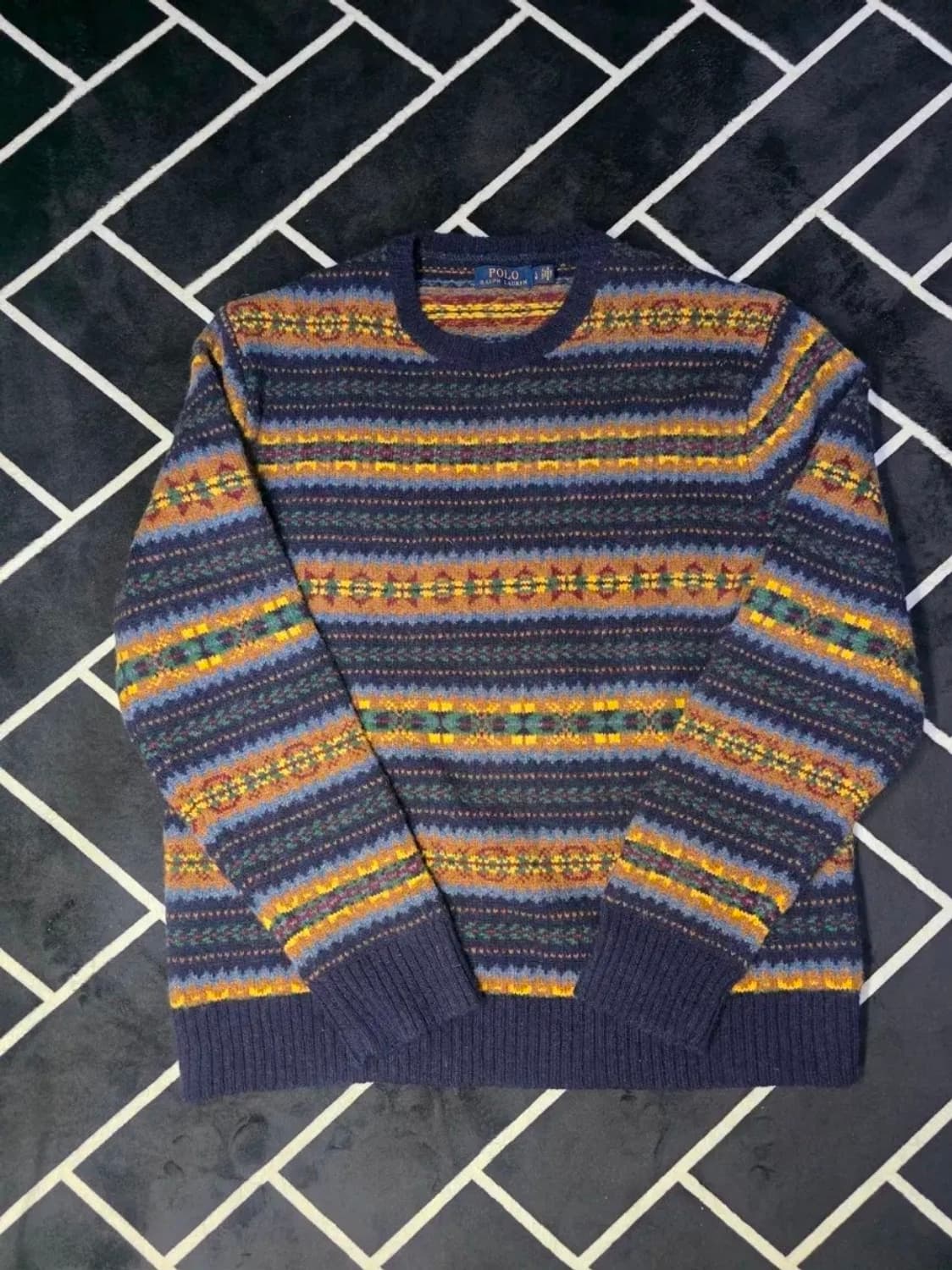 폴로 랄프로렌 페어아일 니트 L 네이비 상품이미지1