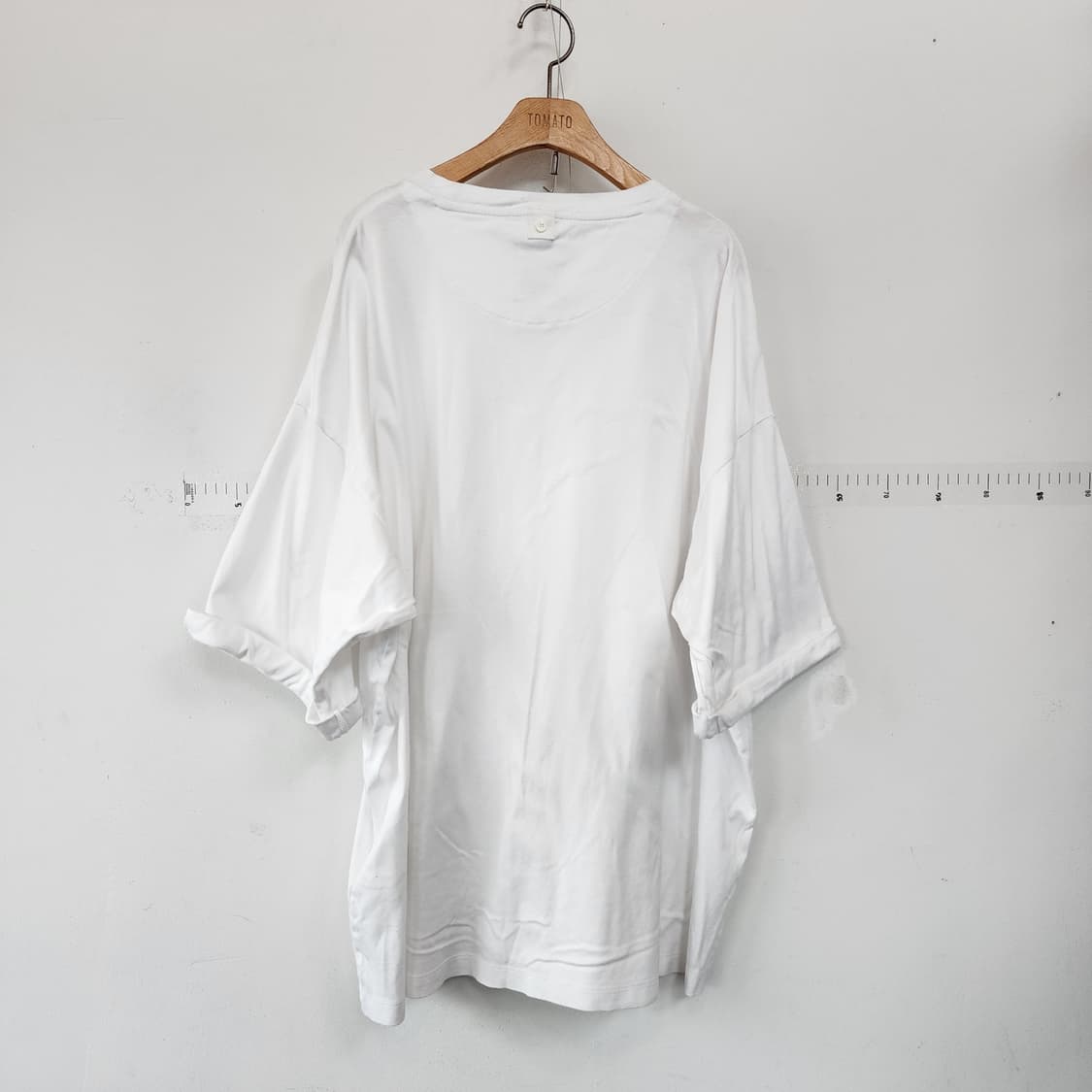 우영미 화이트 오버핏 반팔 티셔츠 상품이미지5