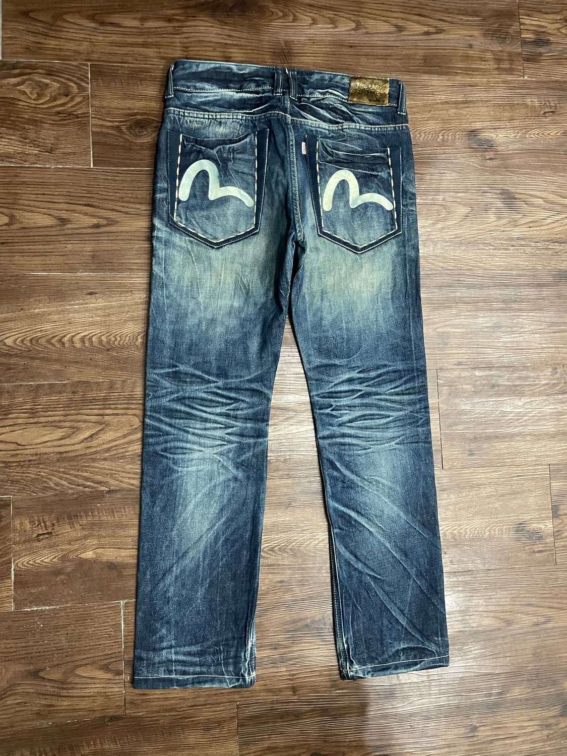 에비수 Evisu 빅로고 금장 워싱 데님 팬츠 상품이미지1