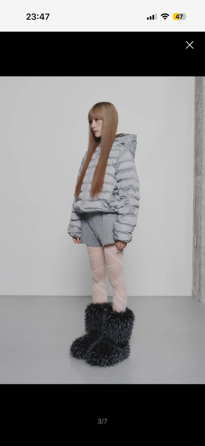 다이닛 경량패딩 실버 새상품 상품이미지2