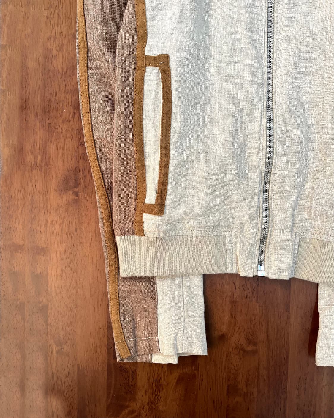 자라 데님 린넨 블루종 자켓  상품이미지4