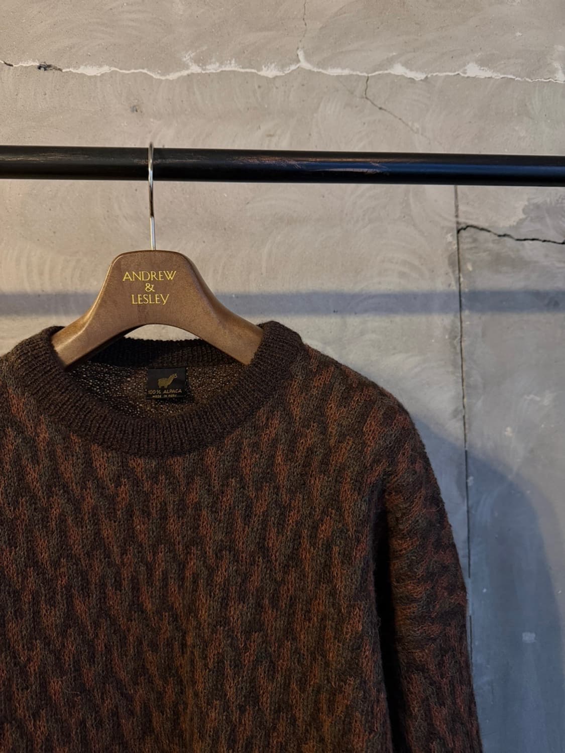 VTG 알파카 크루넥니트 남성105 상품이미지3