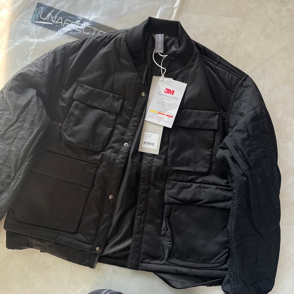 새상품)언어펙티드 패디드 레이어드 플라이트 자켓 블랙 상품이미지2