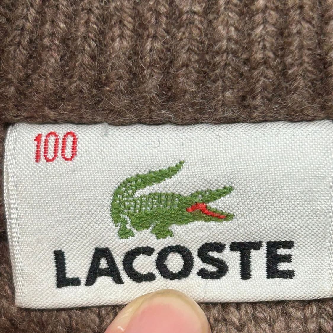 라코스테 니트집업 자켓 브라운 100 상품이미지5