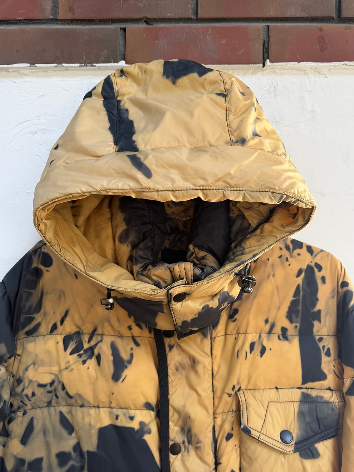 Songzio 옐로/블랙 타이다이 덕 다운 패딩 자켓 110 상품이미지6