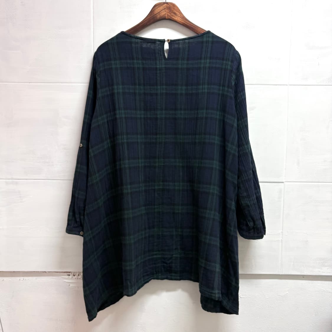 타탄체크 코튼 언발 모리걸 블라우스 JPN 상품이미지5