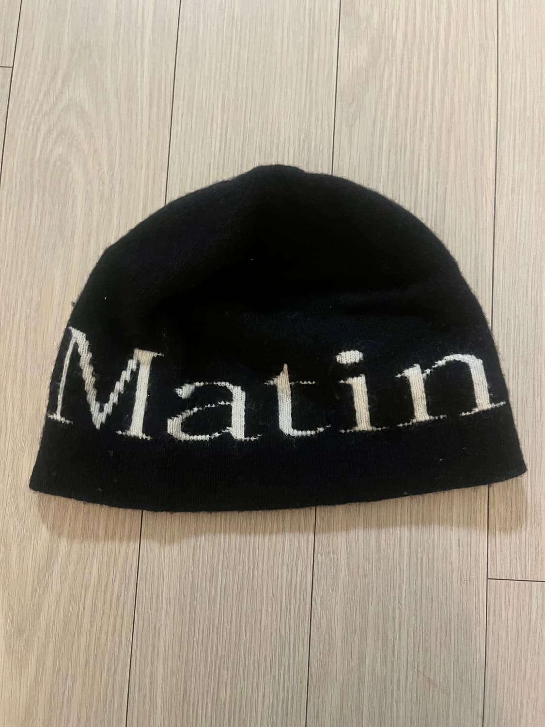 마뗑킴 Matin 로고 블랙 비니 상품이미지1