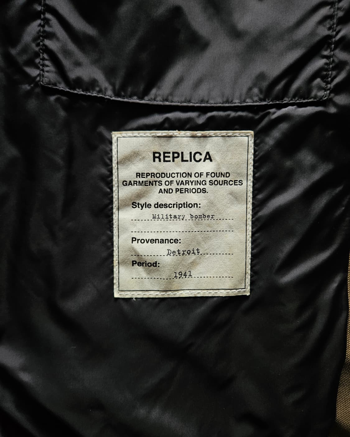 14AW 마르지엘라 밀리터리 봄버 상품이미지6