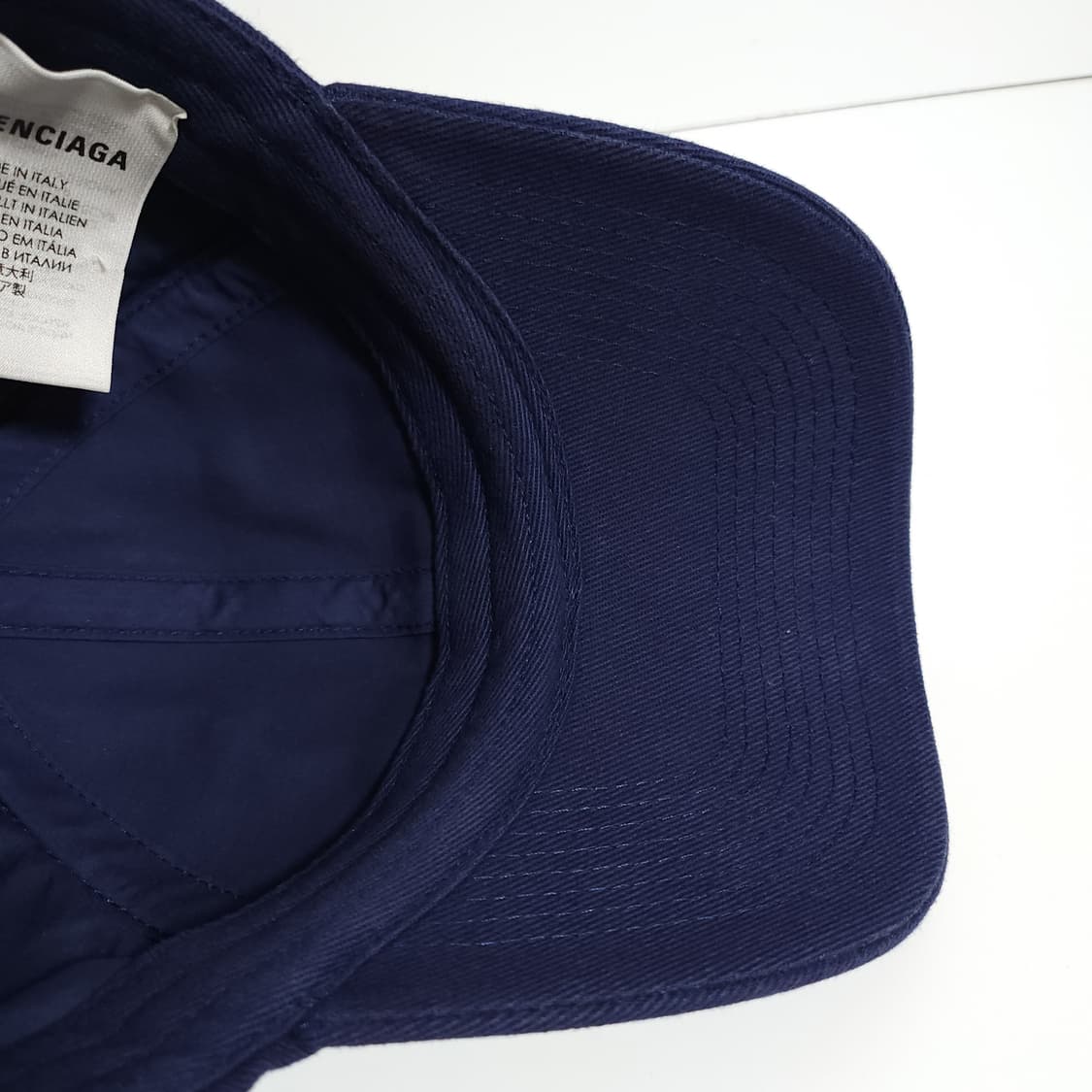 [L] 발렌시아가 네이비 자수 로고 볼캡 모자 상품이미지6