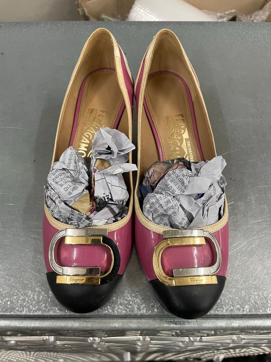 페레가모 레더 힐6.5 상품이미지5