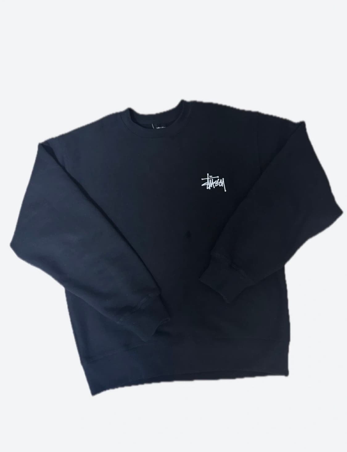 스투시 블랙 기모맨투맨 상품이미지1