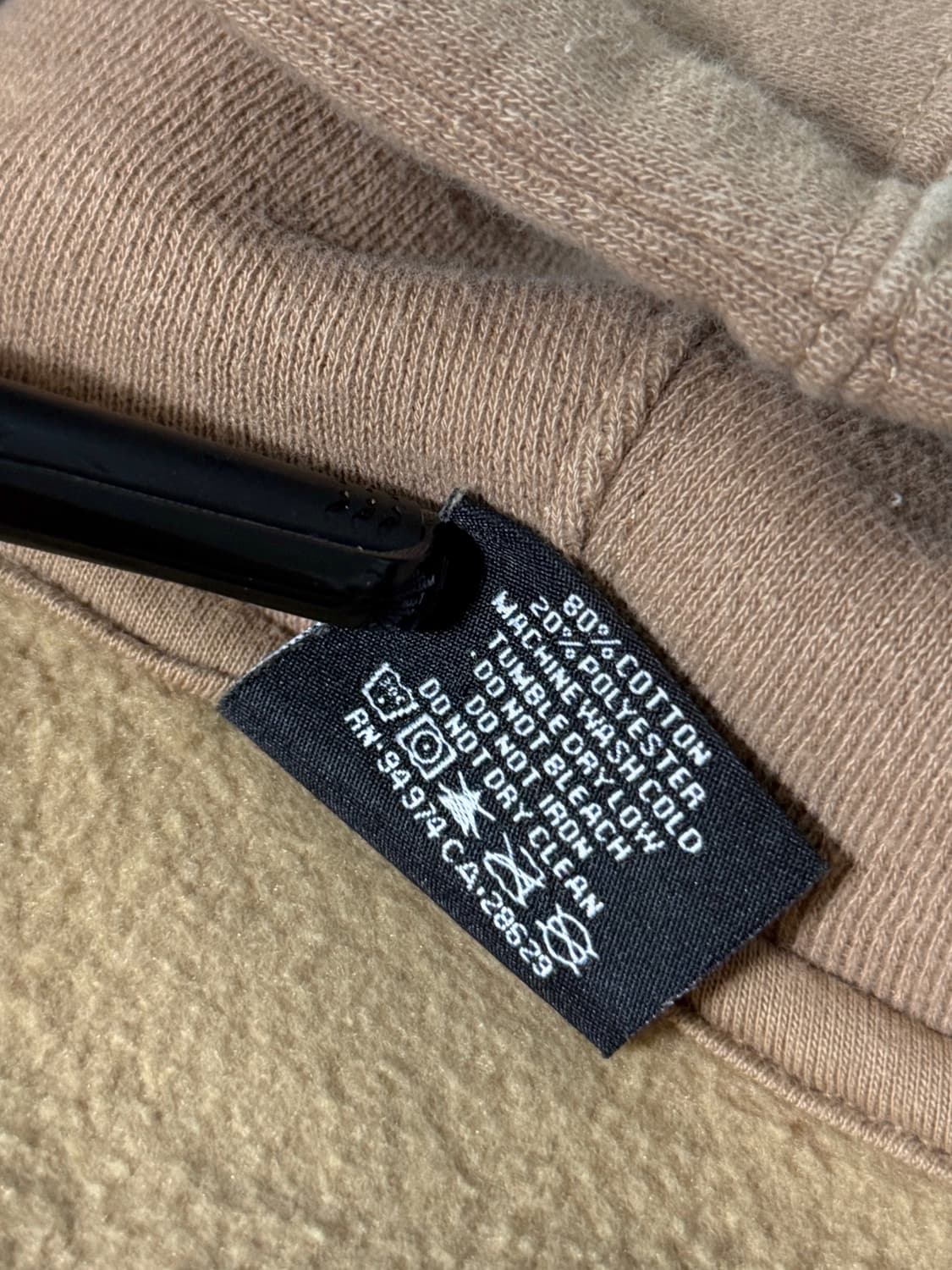 스투시 usa 루즈핏 브라운 베이직 스탁로고 스웻 후드집업  상품이미지6