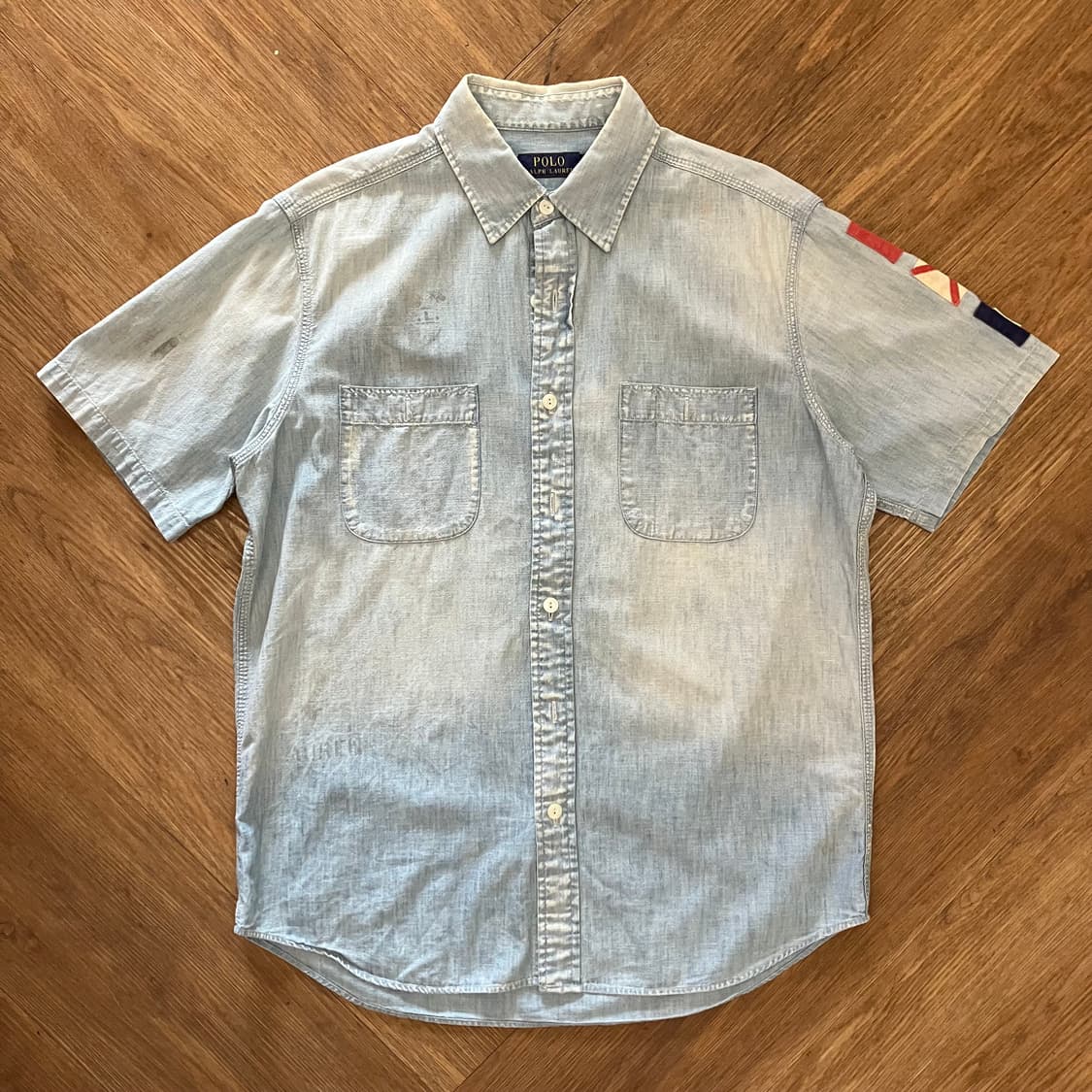 N341 폴로 데님 반팔 셔츠 상품이미지1