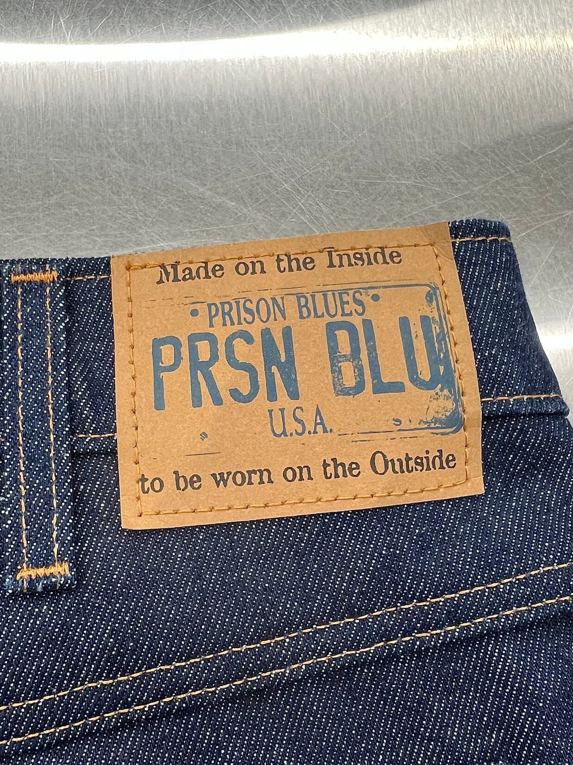 프리즌 블루스 유틸리티 스티치 워크 데님 와이드 팬츠 상품이미지9