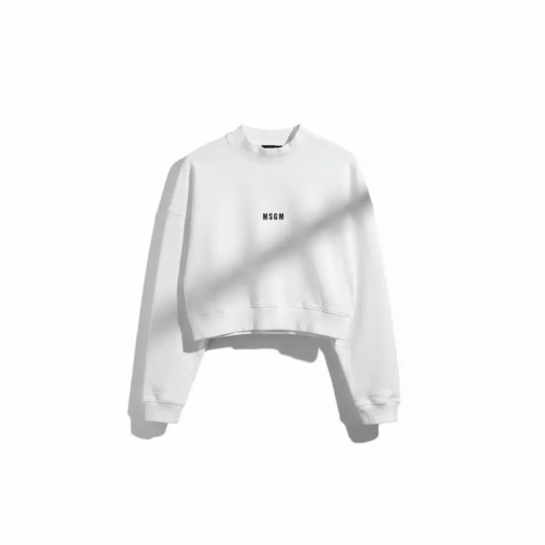 MSGM 화이트 크롭 맨투맨 XS 상품이미지1