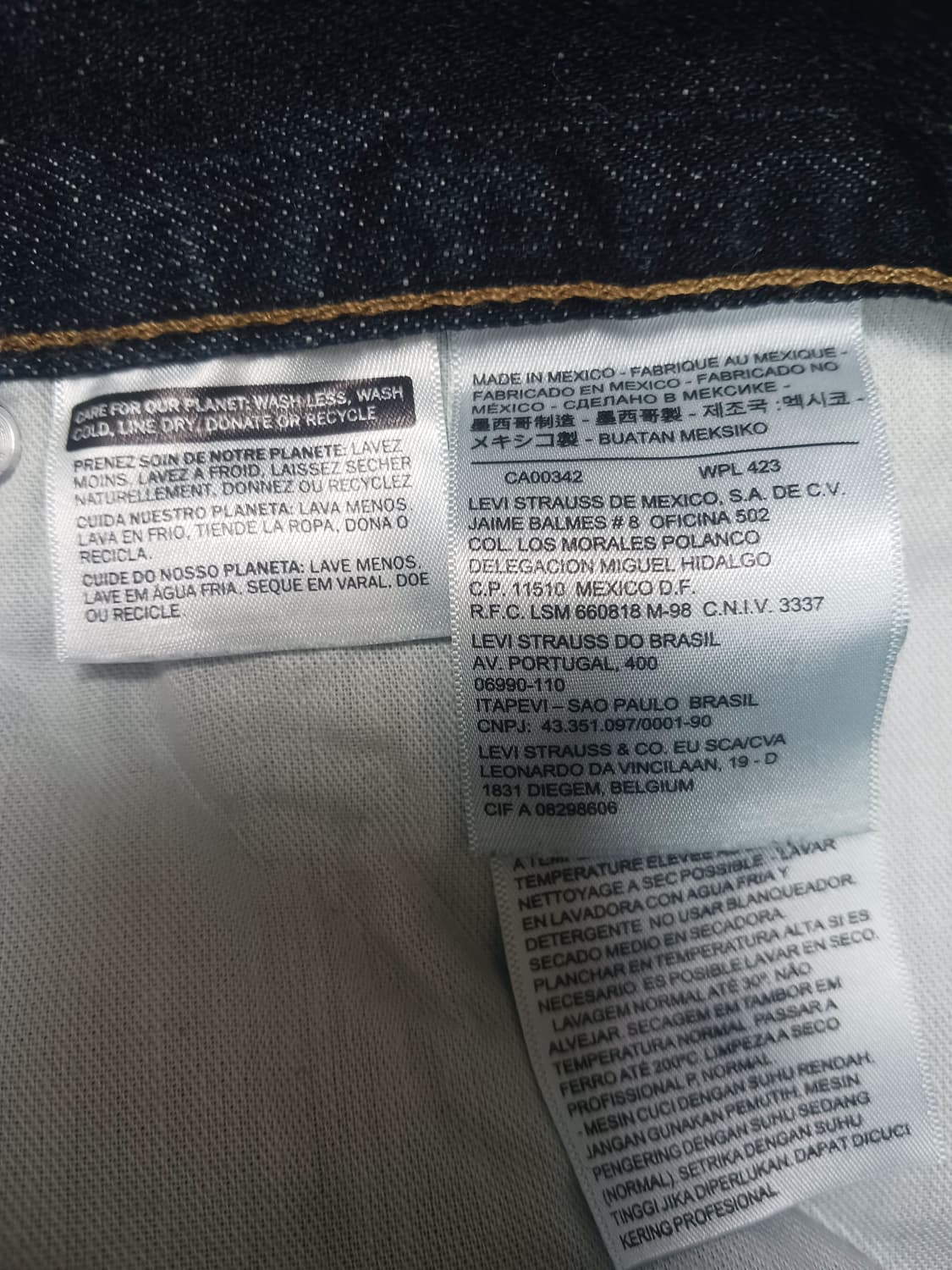 [36] 리바이스 505 R탭 진청생지 레귤러진 청바지 상품이미지10