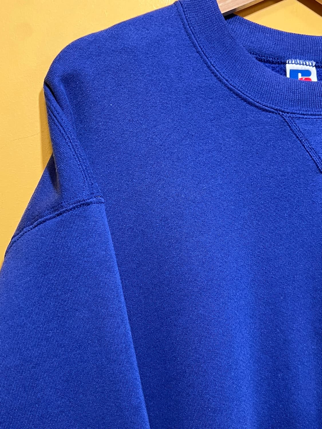 90's [XL] 러셀 애슬레틱 빈티지 무지 맨투맨 로열블루 USA 미제 상품이미지3