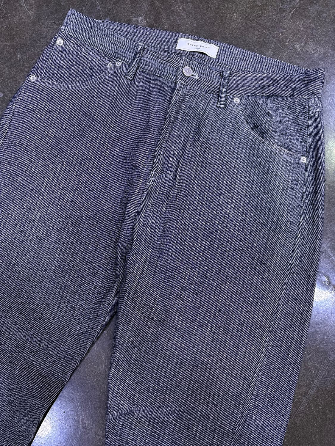 애프터프레이 스트레이크 오블리크 니팅 진 L 상품이미지7