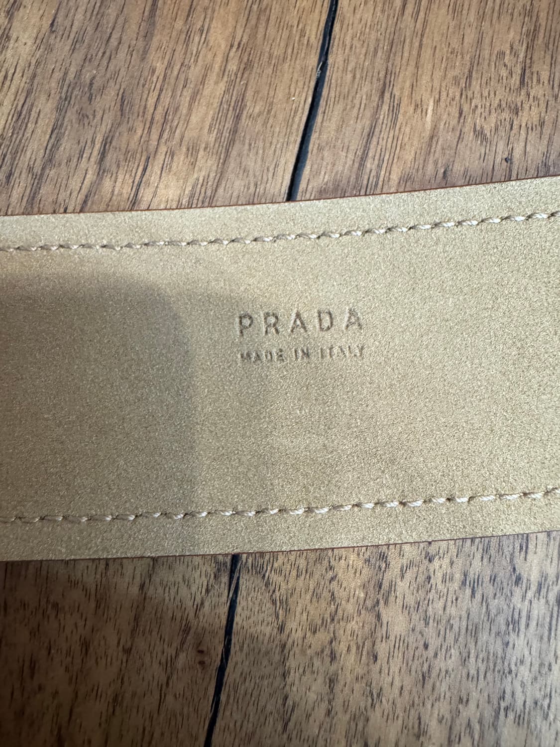 프라다 오렌지색상 가죽 벨트 28인치 상품이미지5