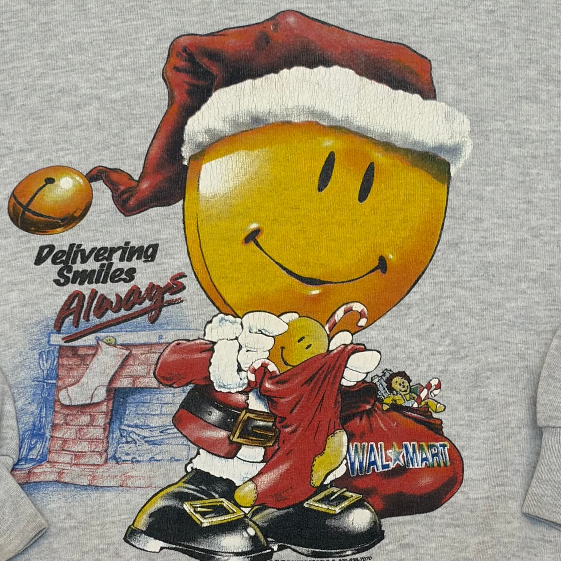 90s USA 미국 빈티지 크리스마스 스마일 산타맨투맨 상품이미지4