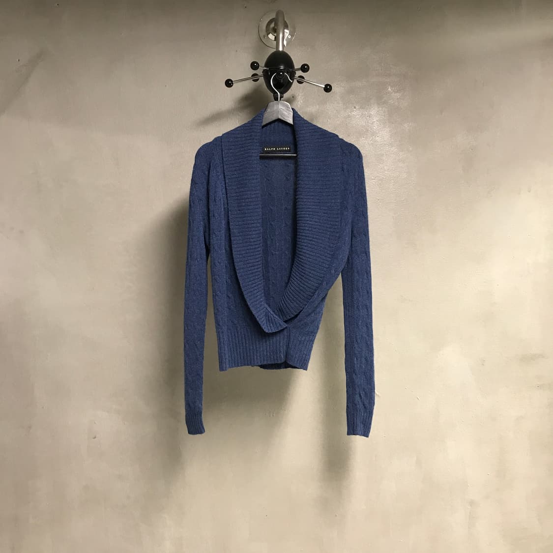 폴로 블랙라벨 캐시미어 가디건 블루 -(W) 상품이미지1