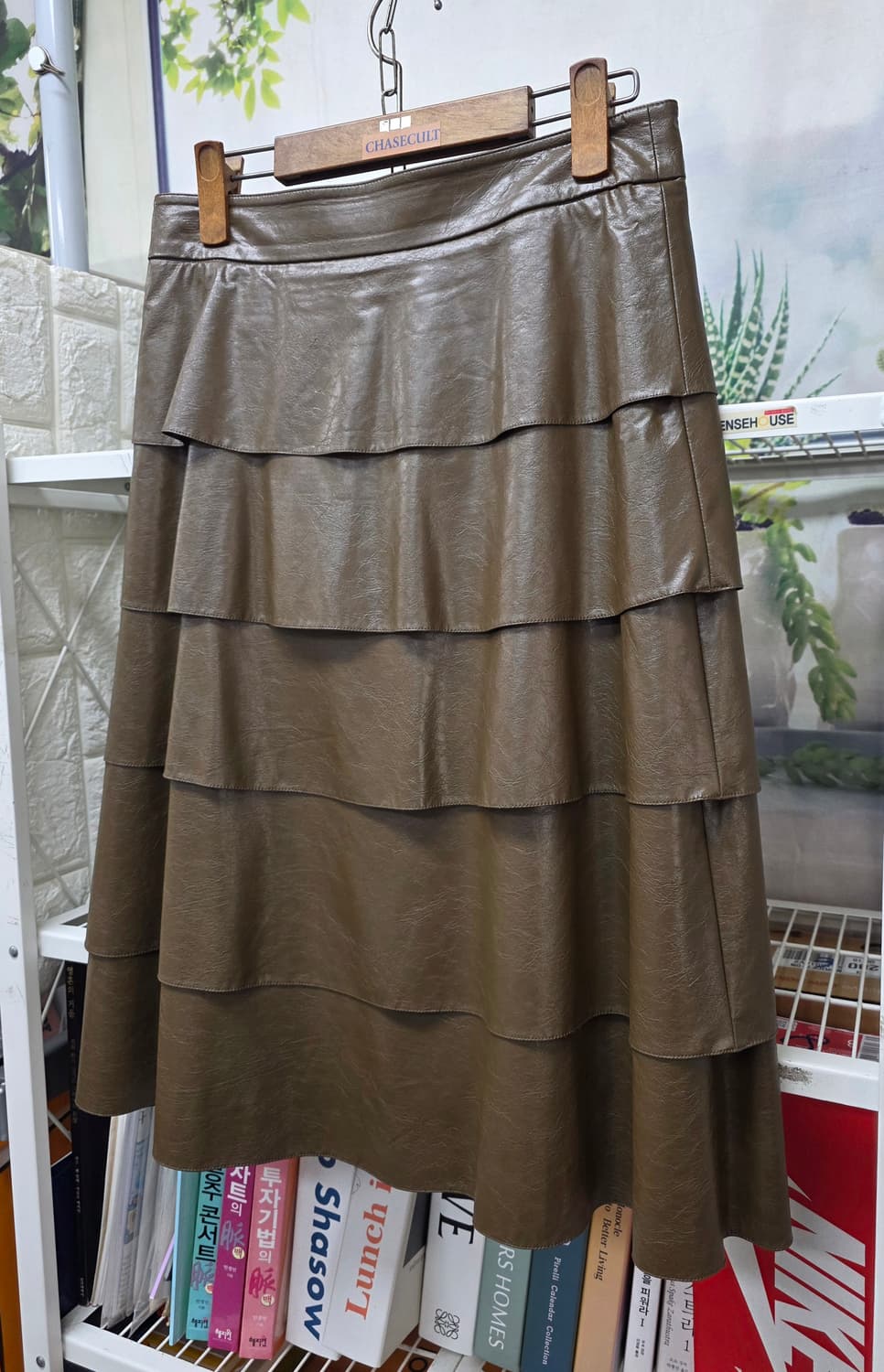 오브제 여성치마 27 에코레더 티어드 여성스커트 WM20 상품이미지2