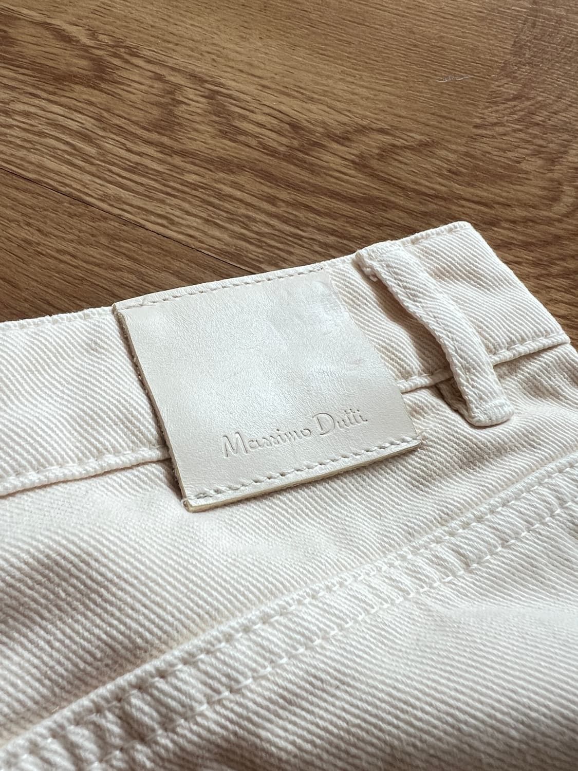 마시모두띠 크림색 와이드 레그 진 상품이미지3