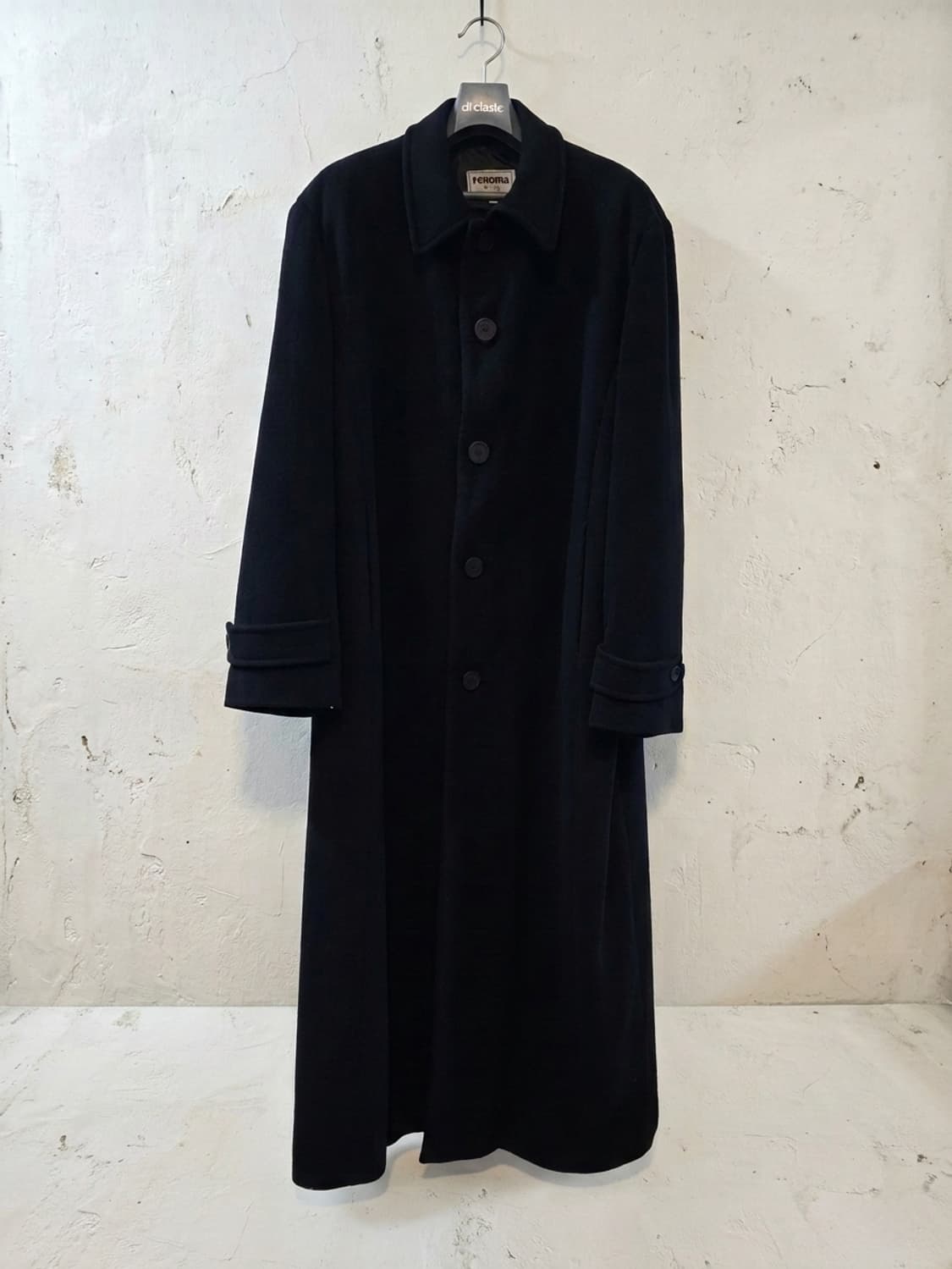 레노마 블랙 남성 모직 롱코트 100 상품이미지1
