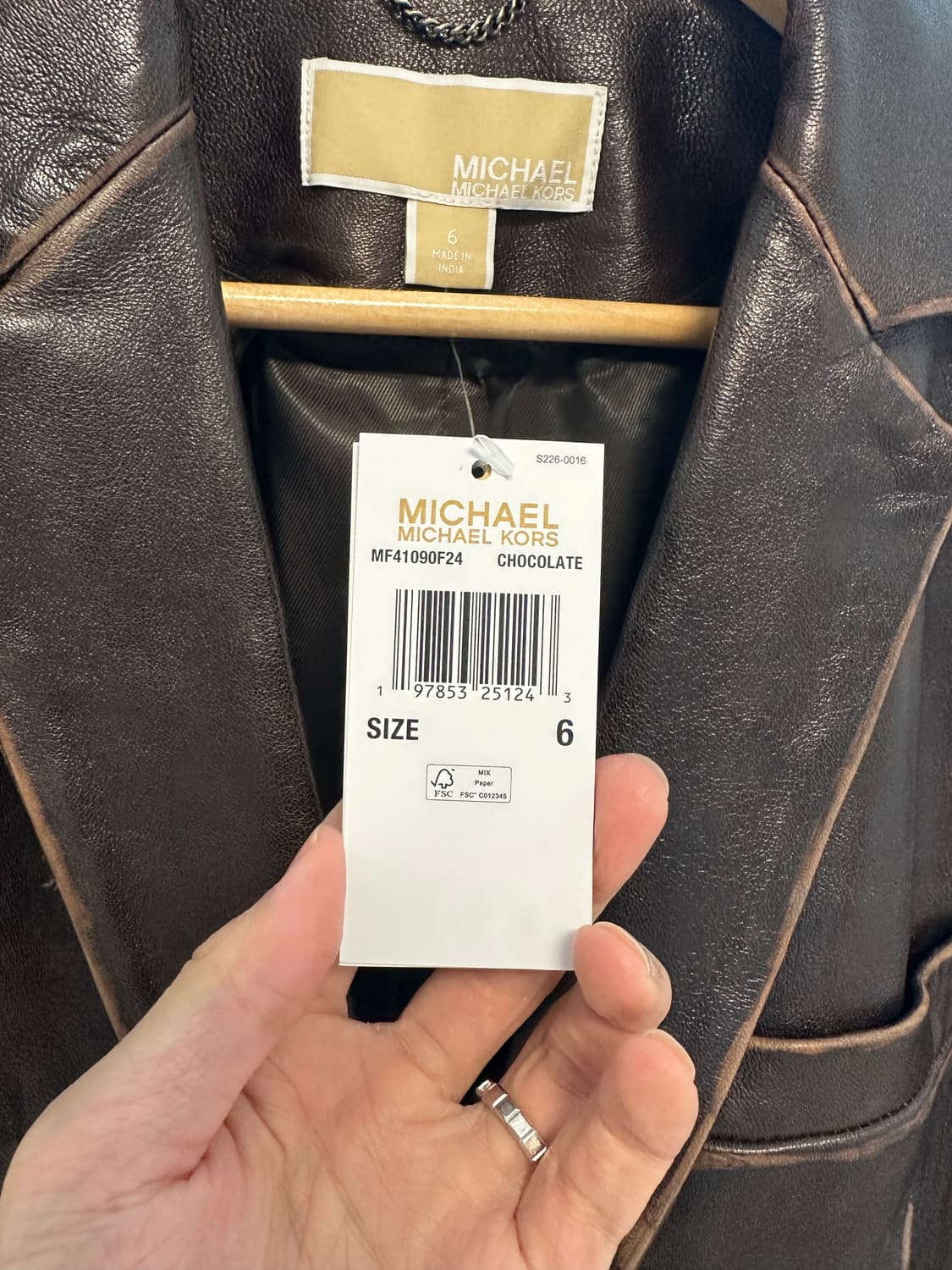 마이클코어스 레더 블레이저 / 6사이즈 상품이미지3