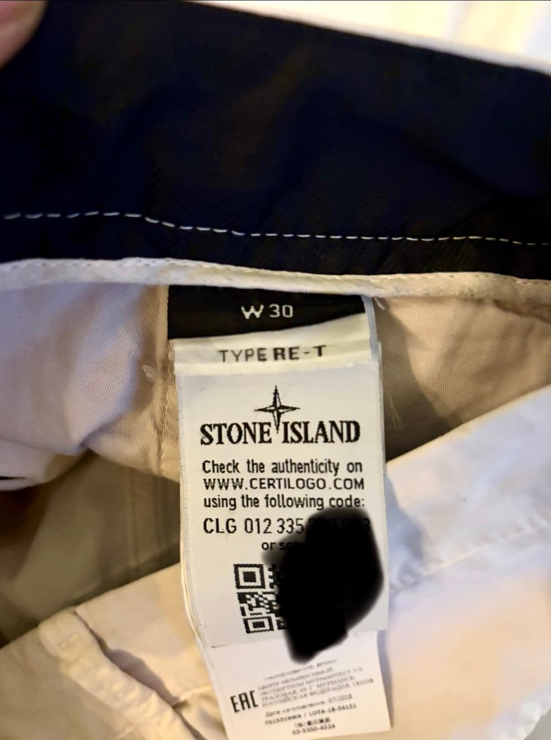 [스톤아일랜드] 19SS 올드이펙트 카고팬츠 — 화이트 / TYPE RE 상품이미지5