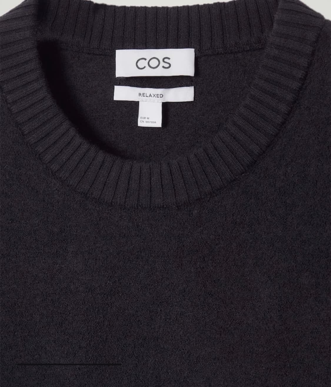 COS 보일드 울 크루넥 스웨터 블랙 상품이미지2