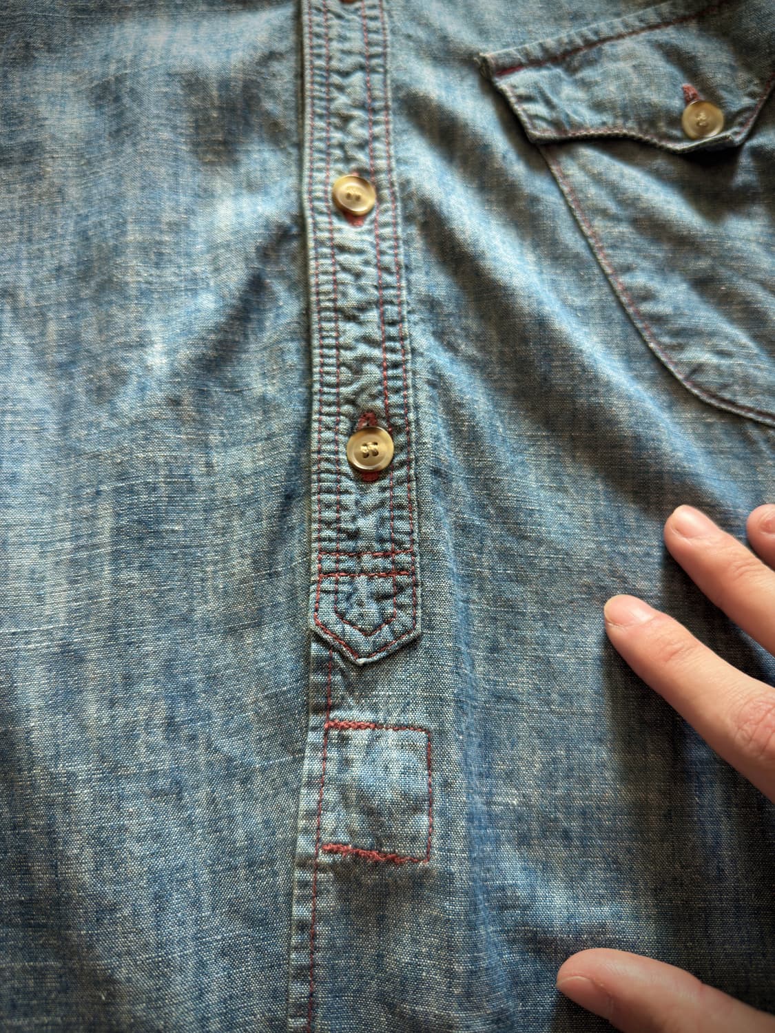 00s Levi's Rad tab Chambray shirt 상품이미지8