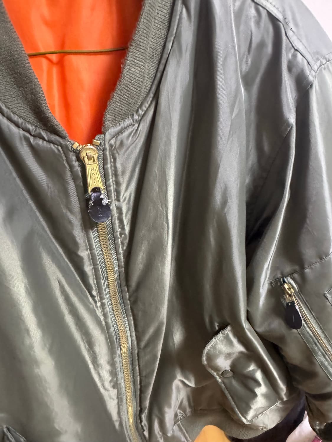 로스코 MA-1 항공점퍼 세이지그린 상품이미지3