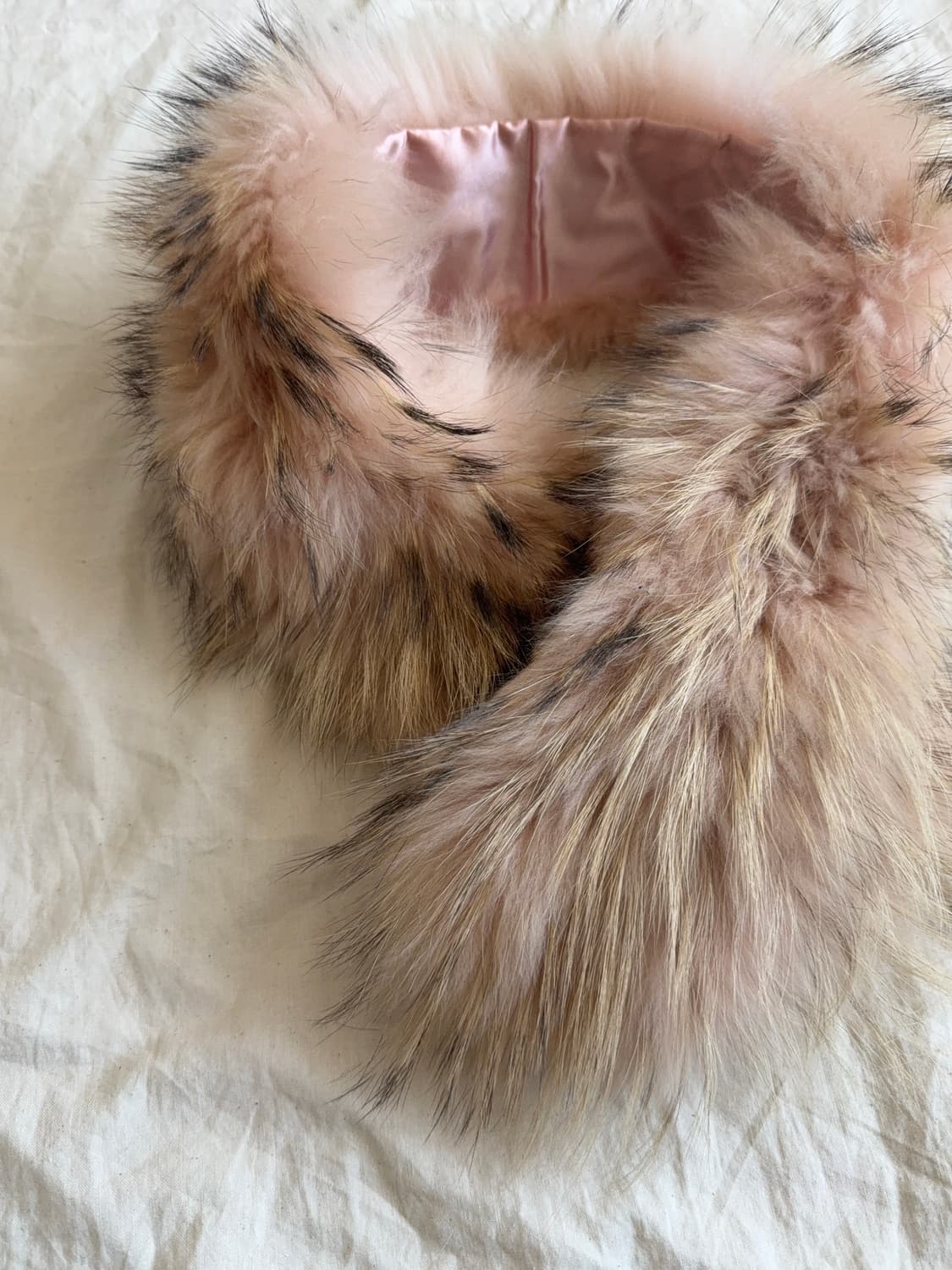 리즈리사 핑크베이지 라쿤퍼 넥워머 머플러 상품이미지2