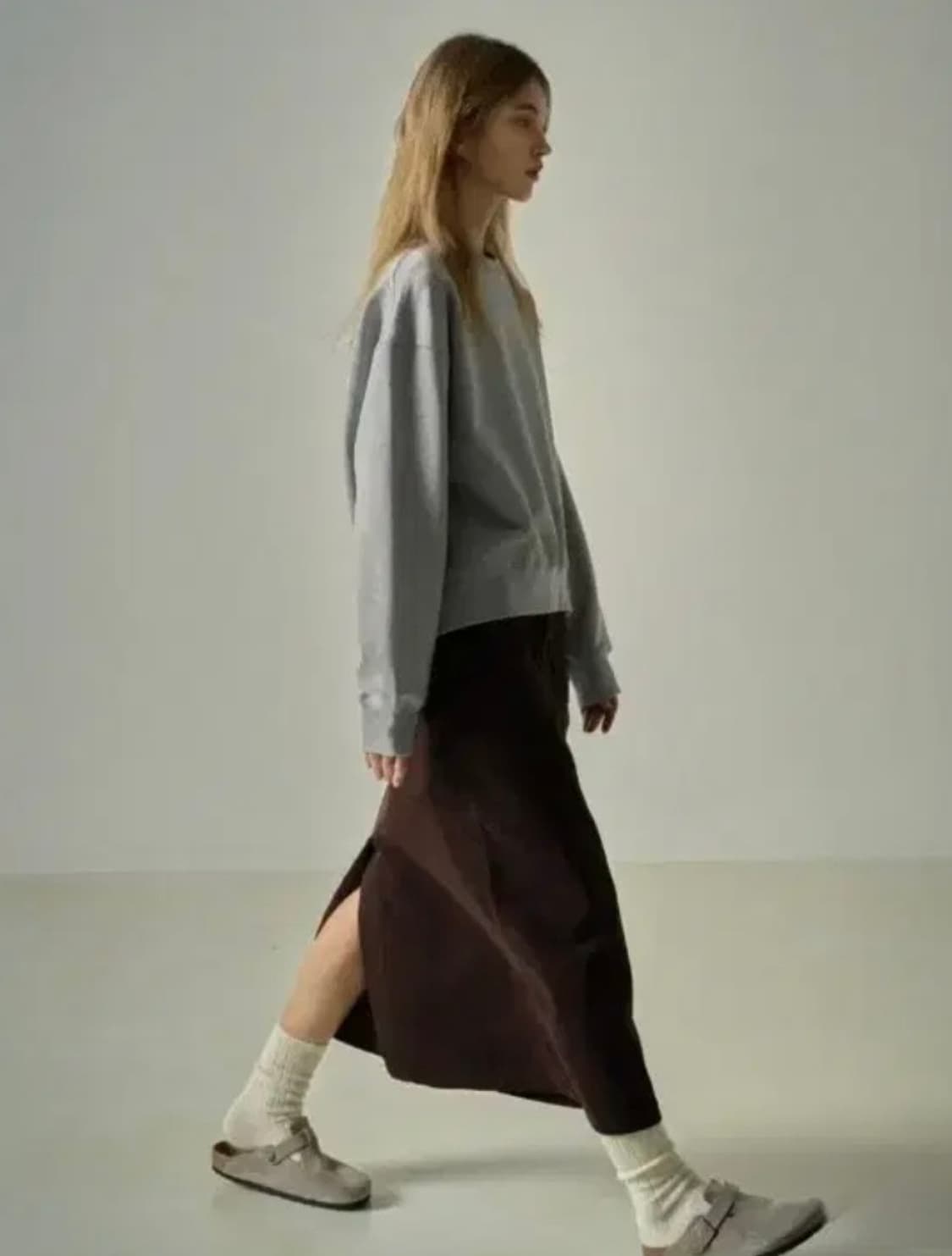 코듀로이 퍼티그 스커트_dark brown 상품이미지1