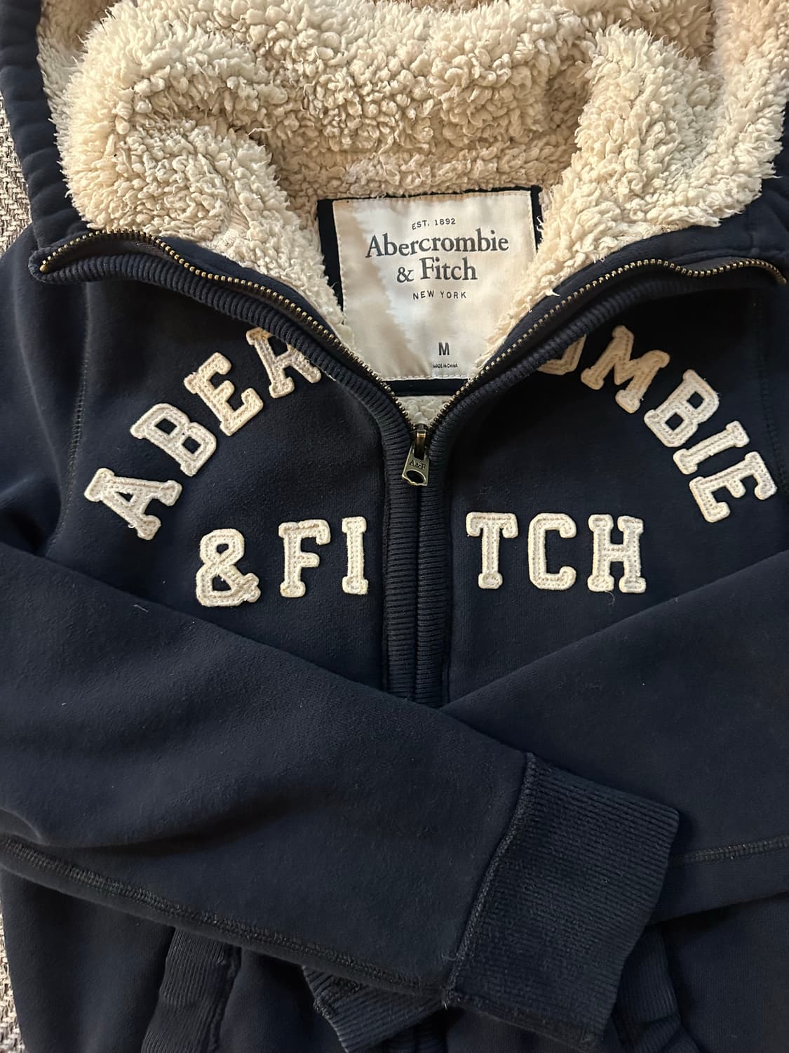 아베크롬비 양털 후드집업 m 상품이미지2