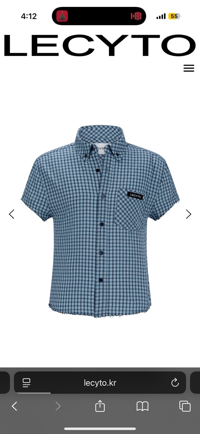 LECYTO 체크 반팔 셔츠 레씨토 상품이미지1