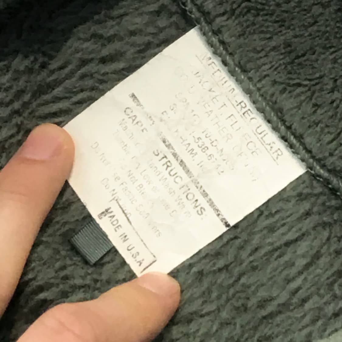 Us army 미군 카키 플리스 집업 자켓 남성 110 사이즈 상품이미지4