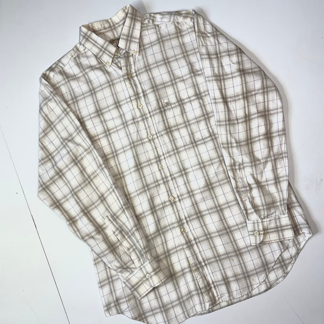 버버리 노바체크 화이트 셔츠 M 상품이미지2