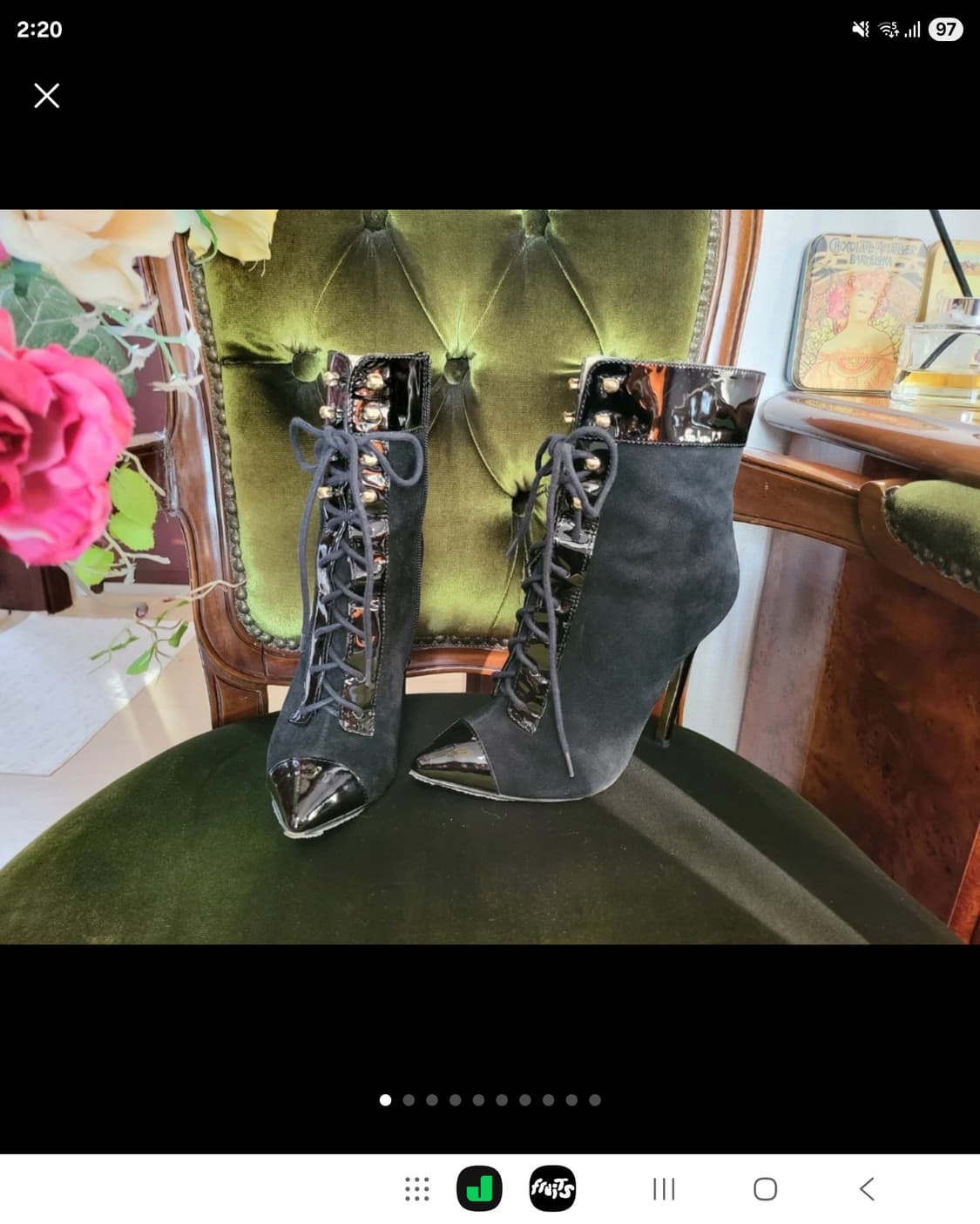 정품 Versace 베르사체 세무 레이스업 부츠 상품이미지3