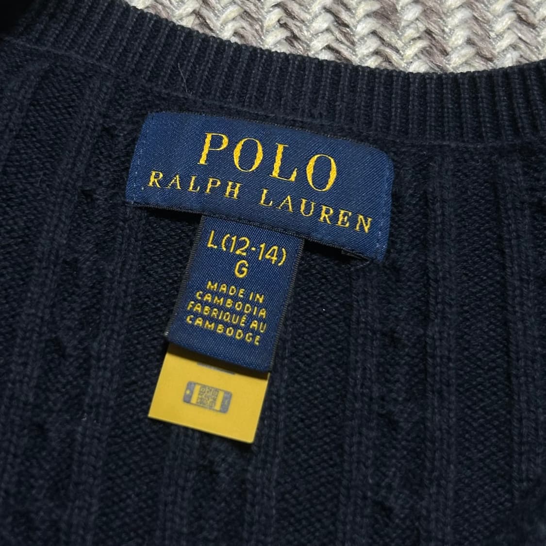 [S] Polo 폴로 랄프로렌 우먼즈 네이비 케이블 니트 가디건 상품이미지5
