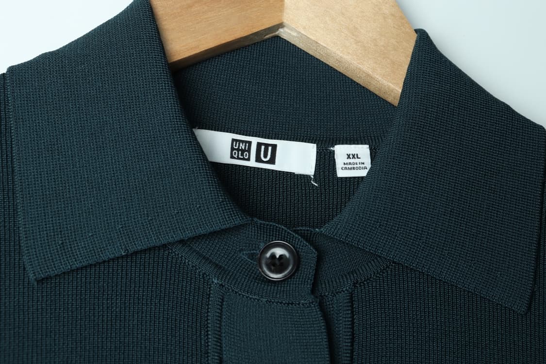 W(2XL) 유니클로 반팔 카라 티셔츠 시원소재 진녹색-H30742 상품이미지6
