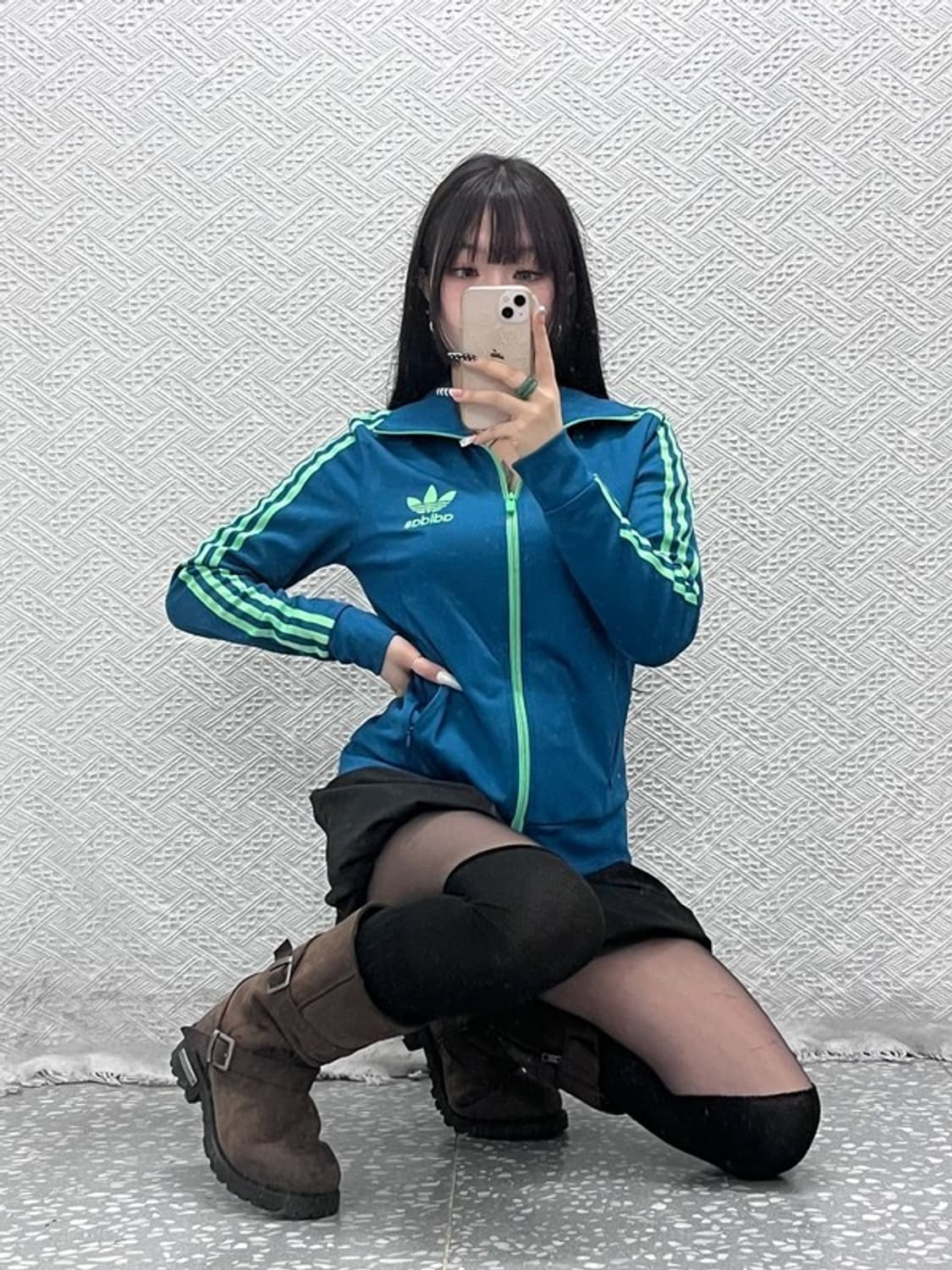 아디다스 Y2K 레트로 슬림핏 민트코어 져지 집업 100 C10713 상품이미지2