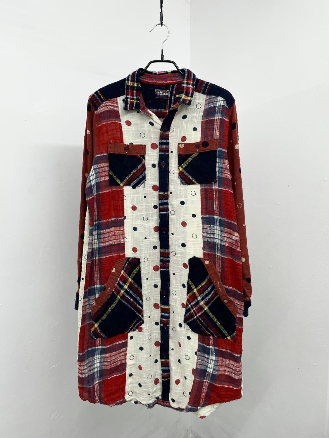 큐브슈가 하구미 도트 셔츠 원피스 상품이미지5